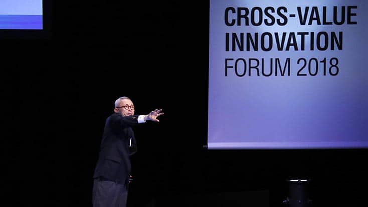 Professor Chan Kim at the Panasonic Cross-Value Innovation Forum 2018