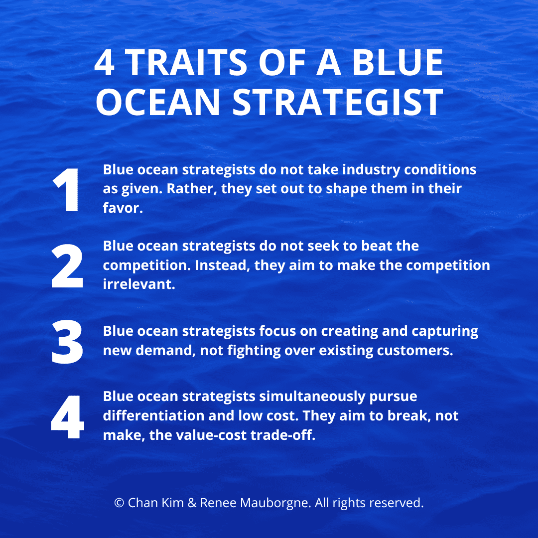 4 traits of a blue ocean strategist